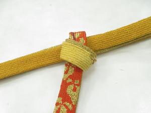 リサイクル　和装小物　帯締め　フォーマル　金糸　正絹　手組　高麗組